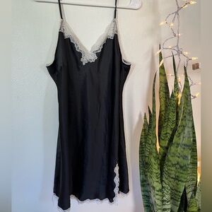 Vintage Black Victoria Secret Slip Dress - XL